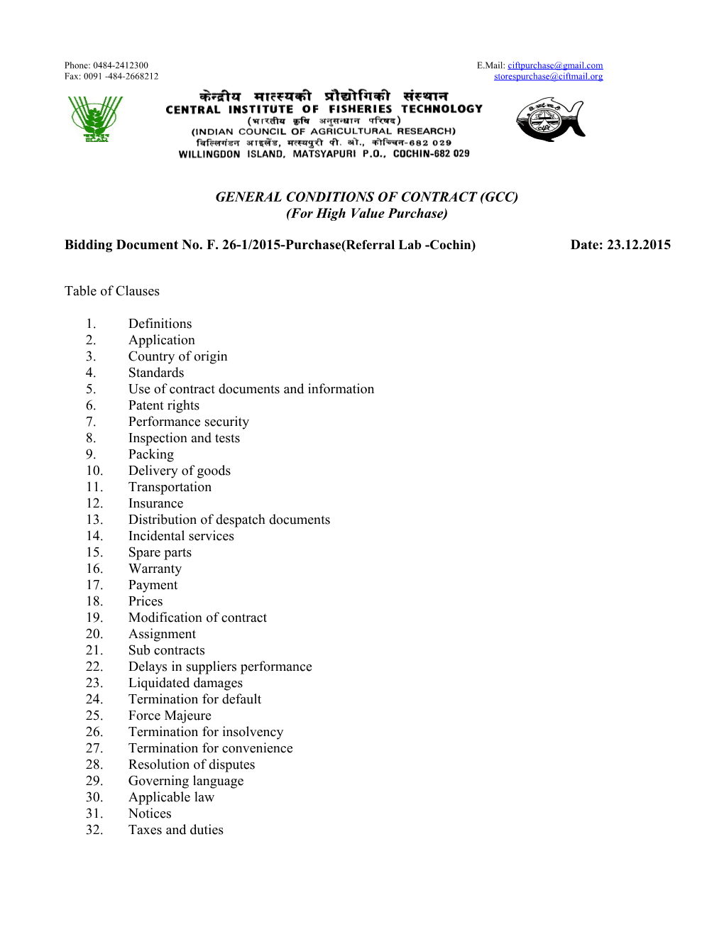 General Conditions of Contract (Gcc) s2