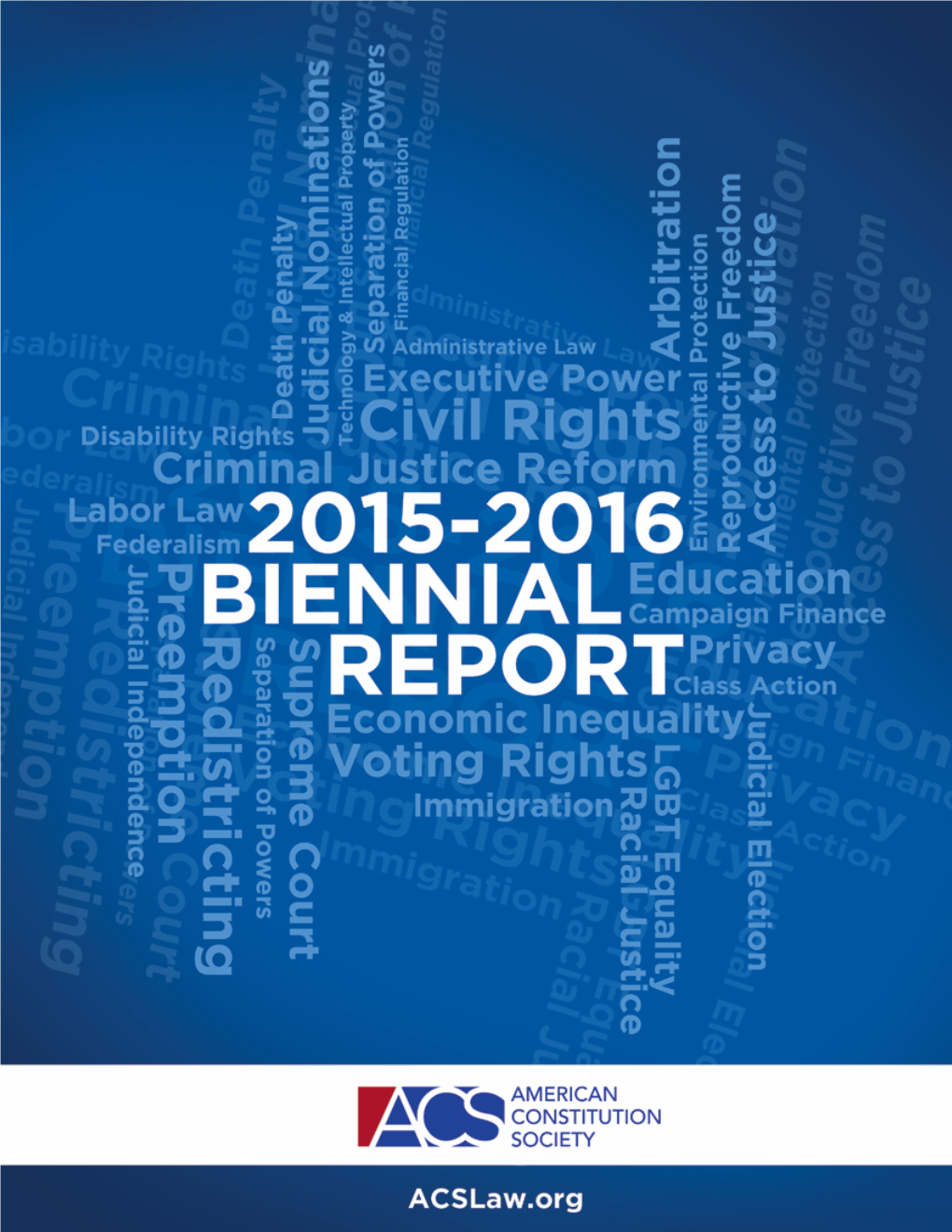 2015-2016 ACS Biennial Report TABLE of CONTENTS