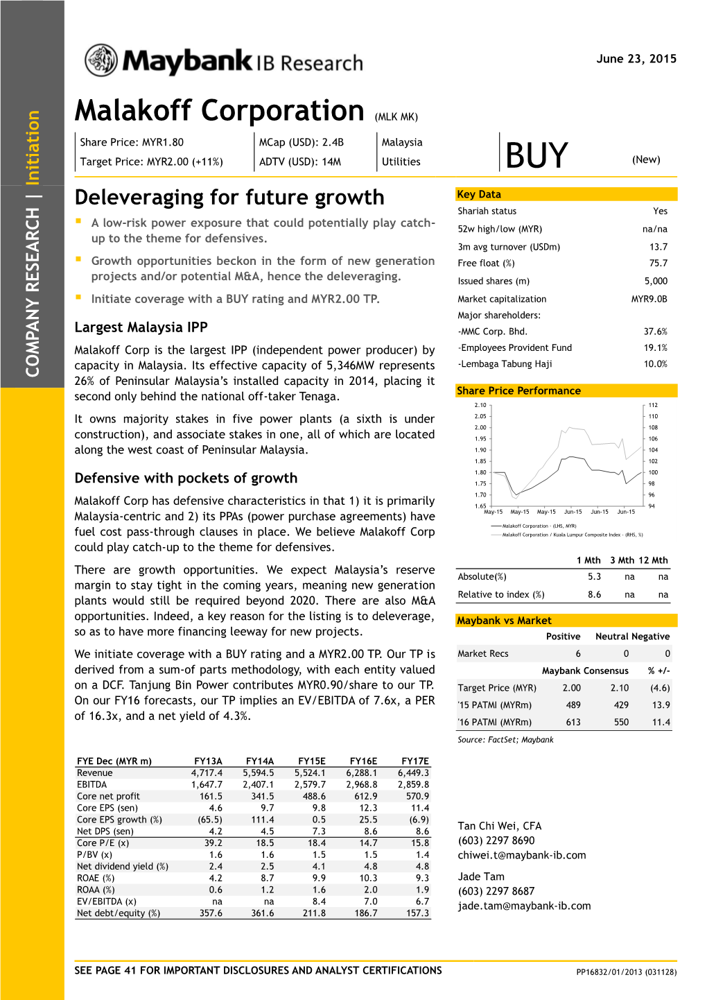 Malakoff Corporation (MLK MK)