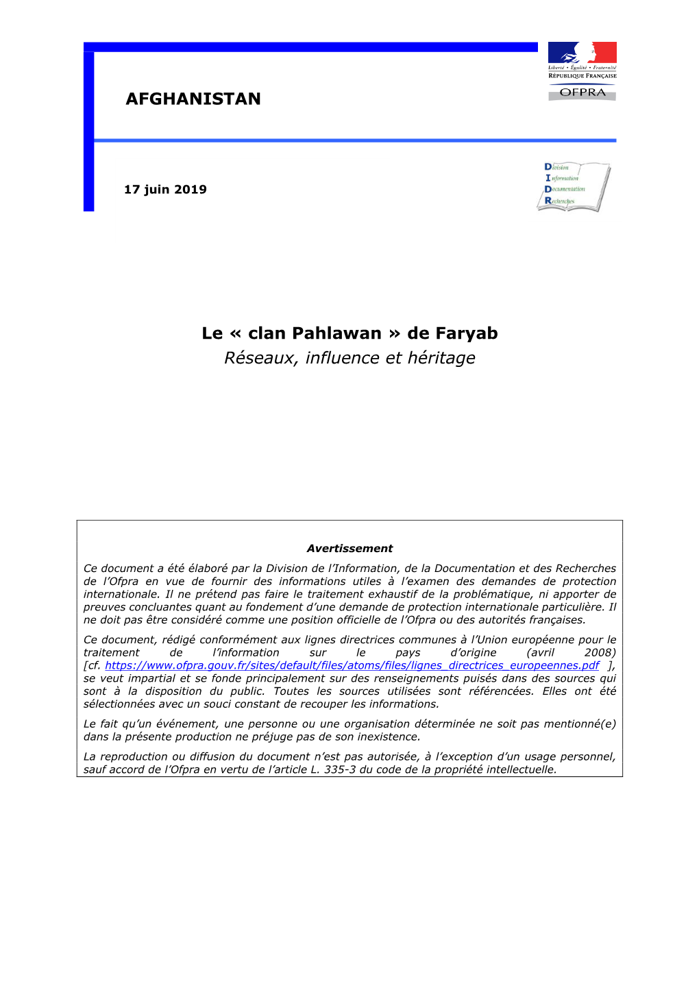 Clan Pahlawan » De Faryab Réseaux, Influence Et Héritage