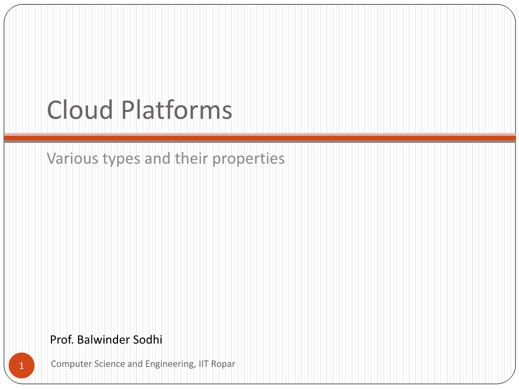 Cloud Platforms