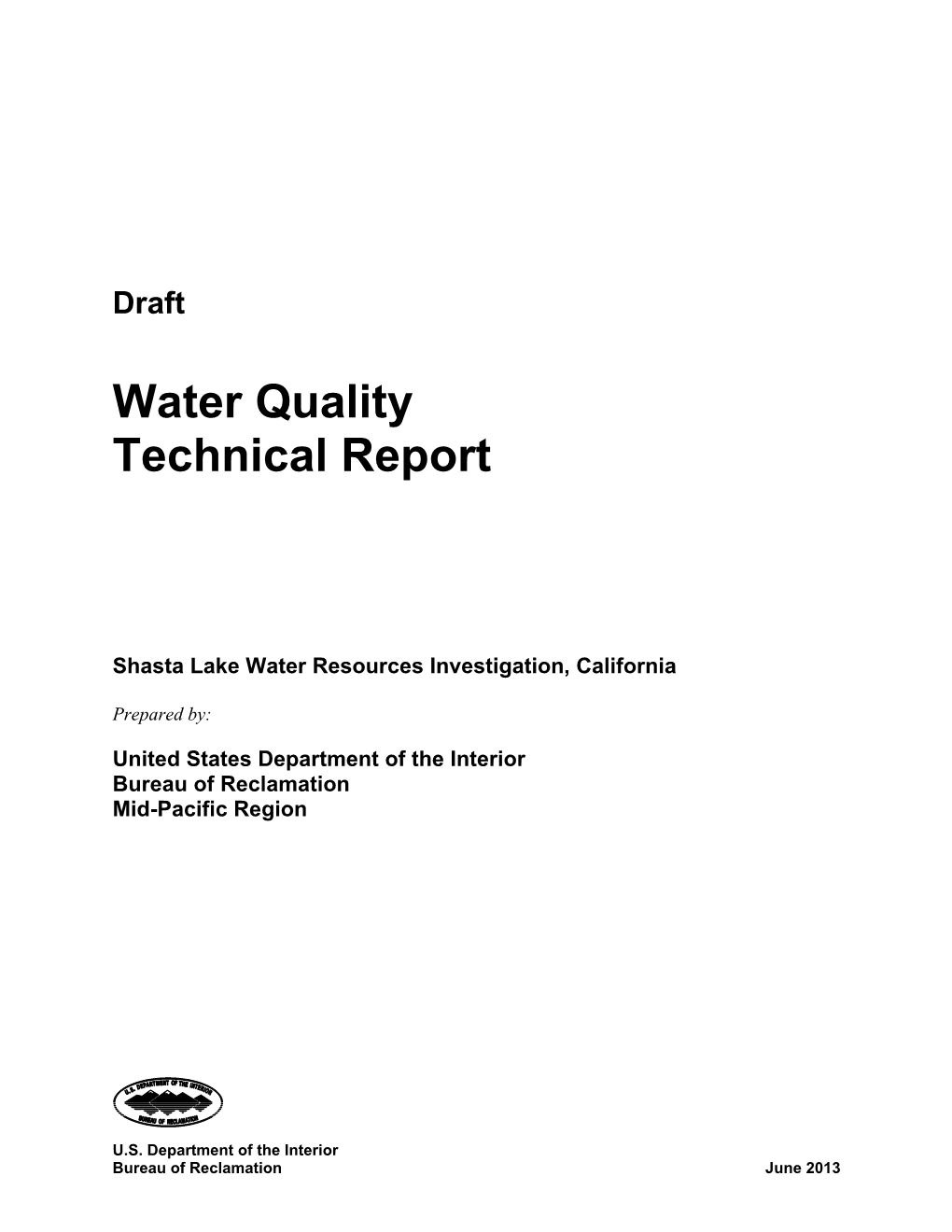 Water Quality Technical Report