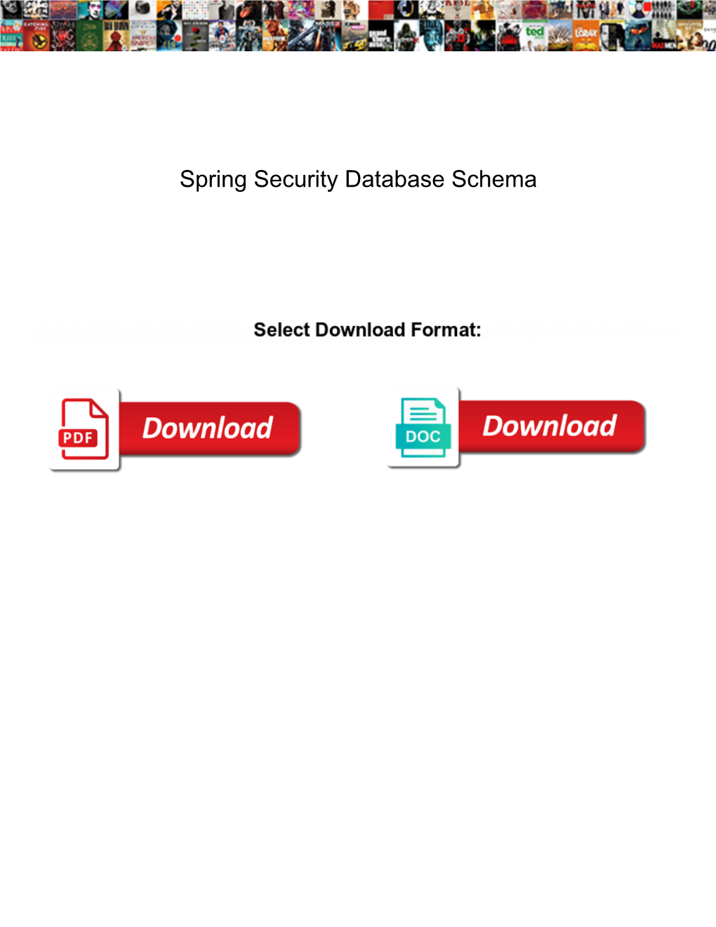 Spring Security Database Schema