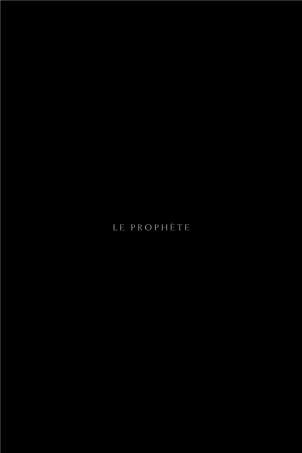 LE PROPHÈTE “ a Package of New Scores Lay on My Piano, Unopened [...]