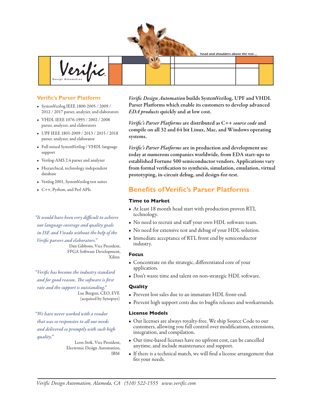Benefits of Verific's Parser Platforms