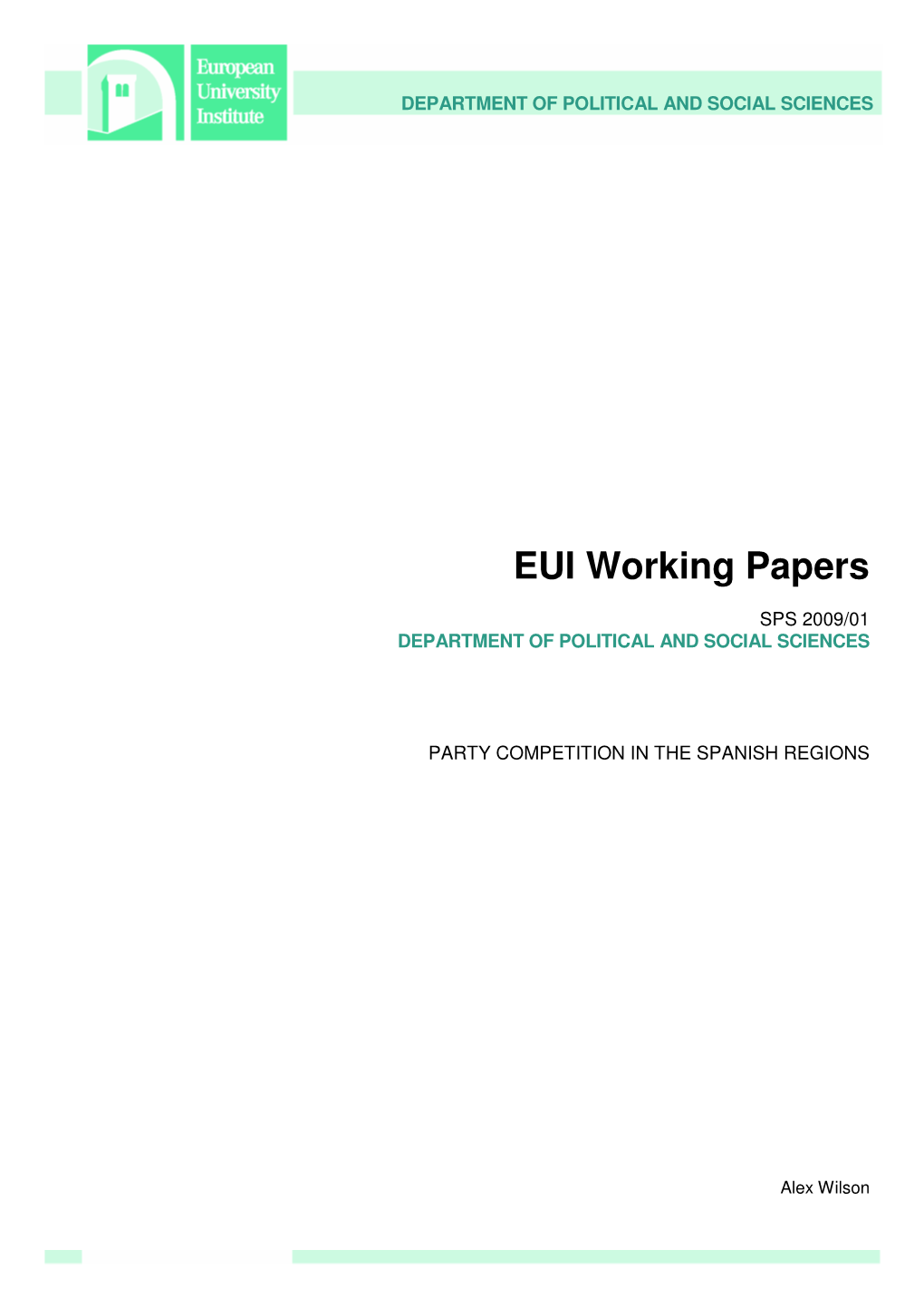 EUI Working Papers