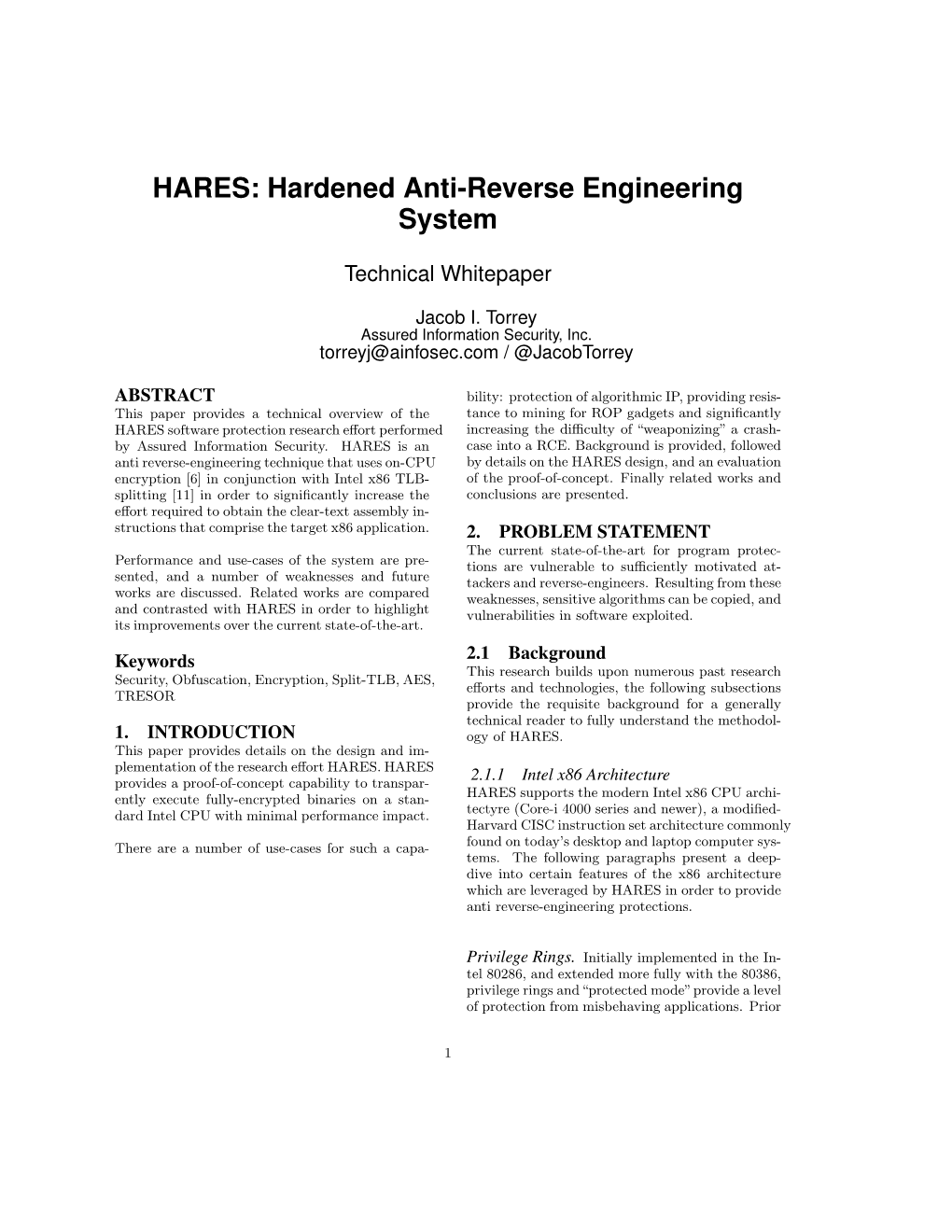 HARES: Hardened Anti-Reverse Engineering System