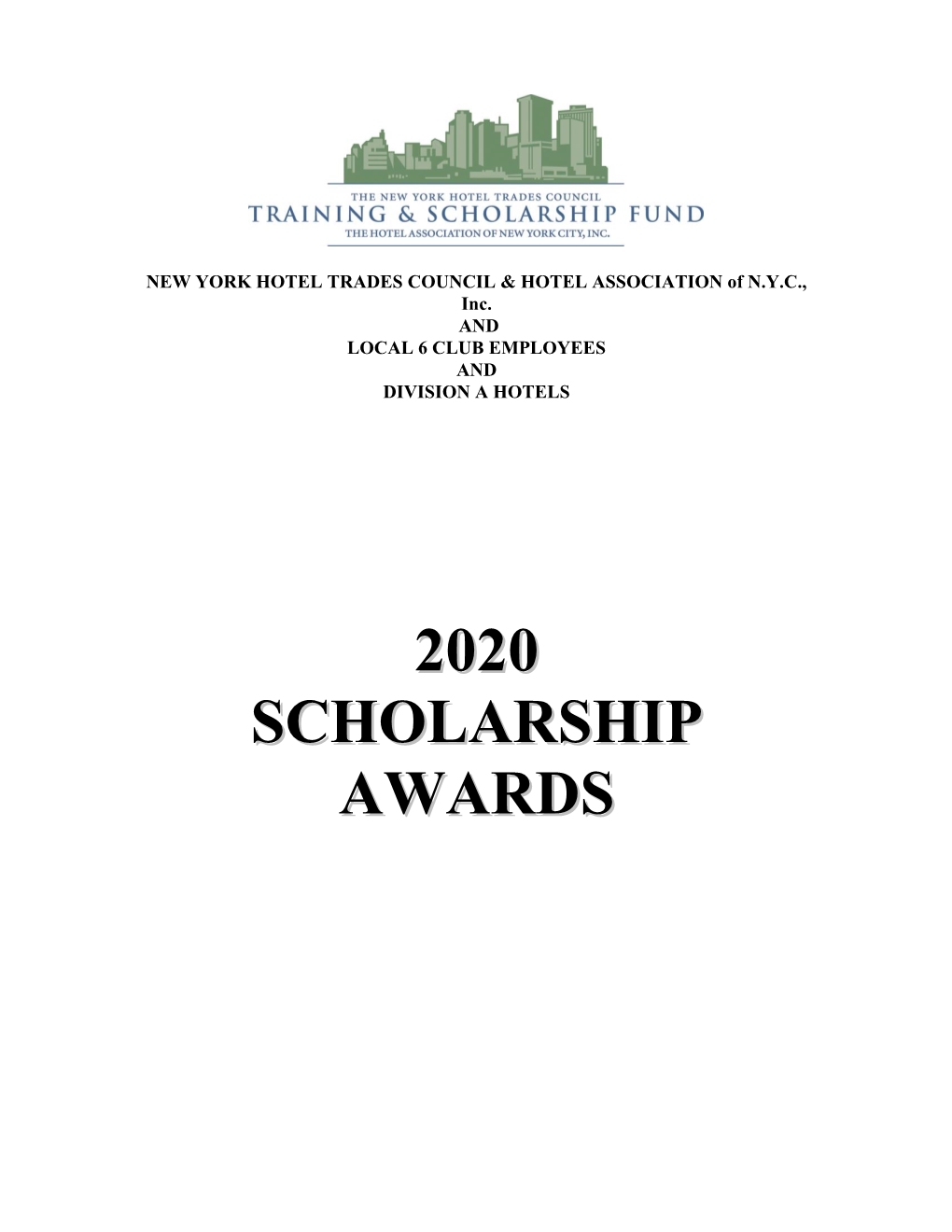 2020 Scholarship Awards