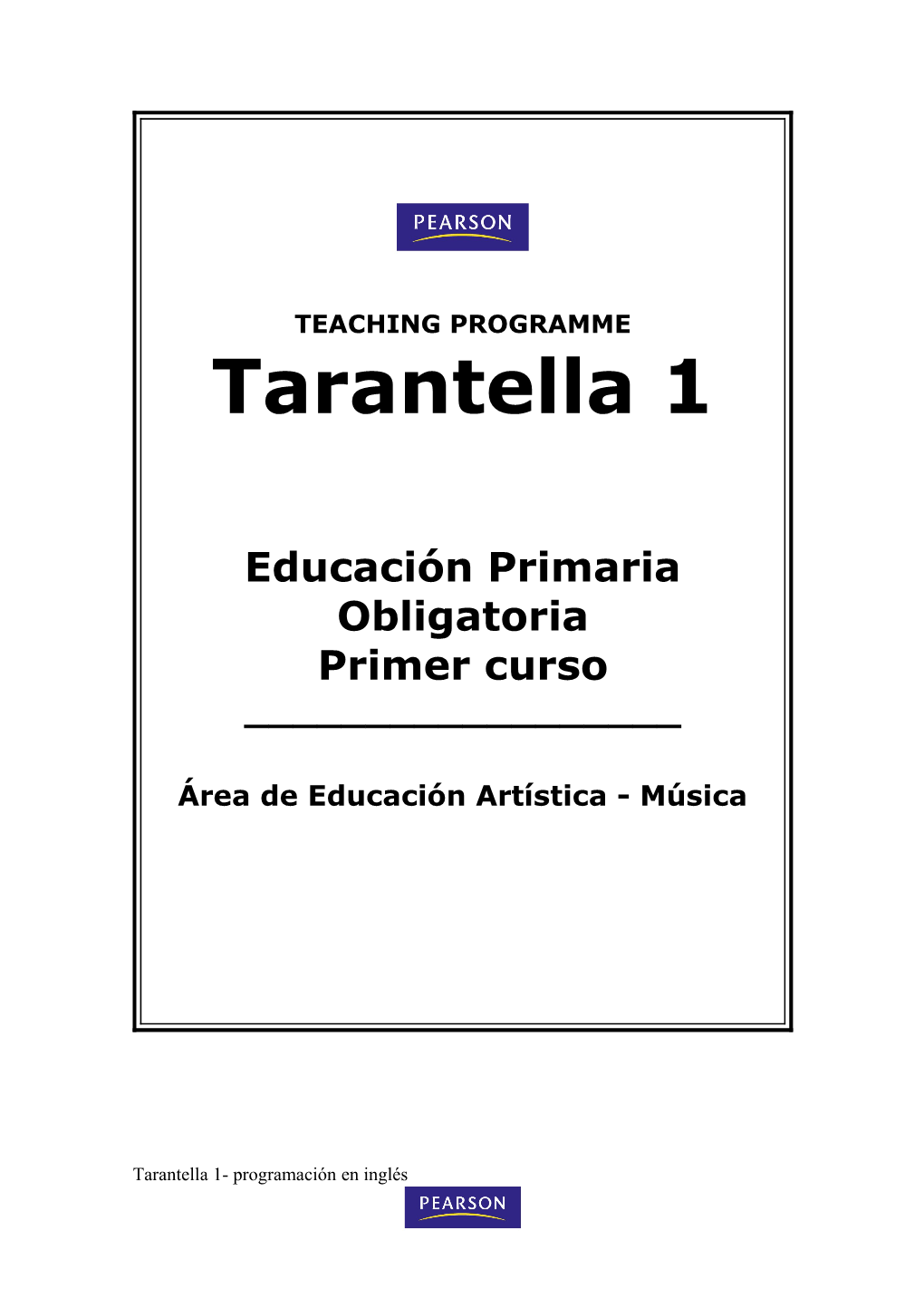 Tarantella 1 Primer Curso De Educación Primaria