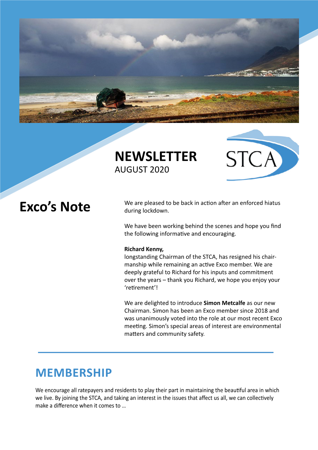 NEWSLETTER Exco's Note