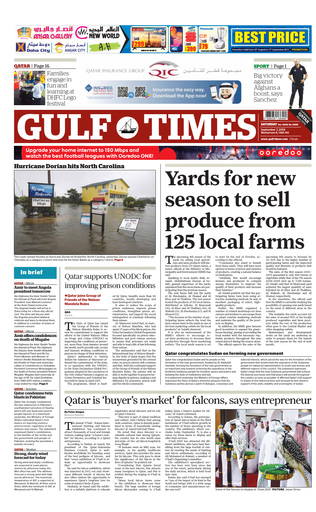 Yards for New Season to Sell Produce from 125 Local Farms the Roads Remain Flooded As Hurricane Dorian Hit Rodanthe, North Carolina, Yesterday