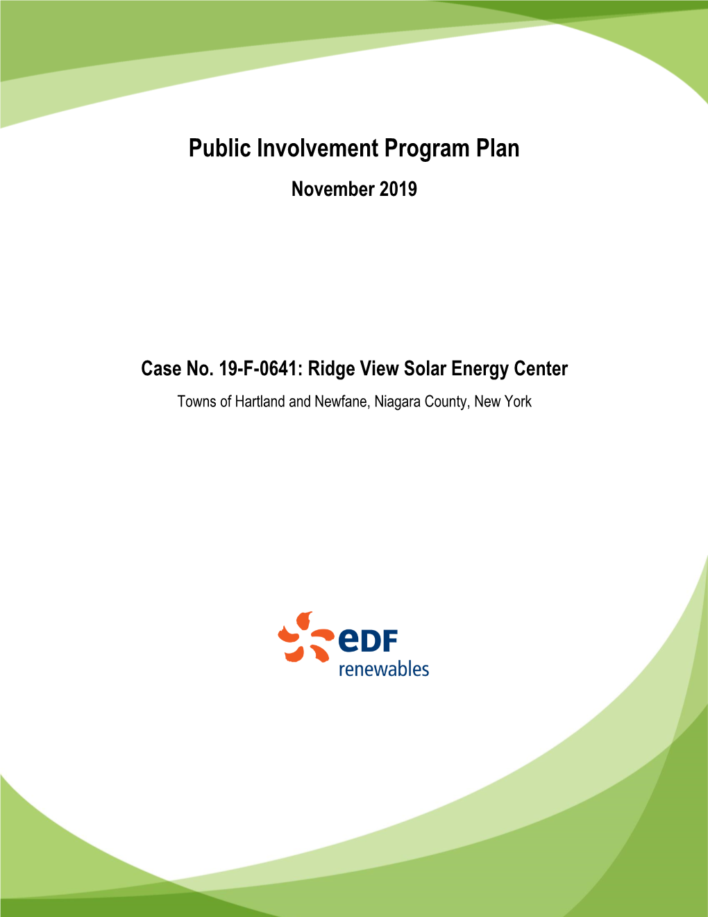 Public Involvement Program Plan November 2019