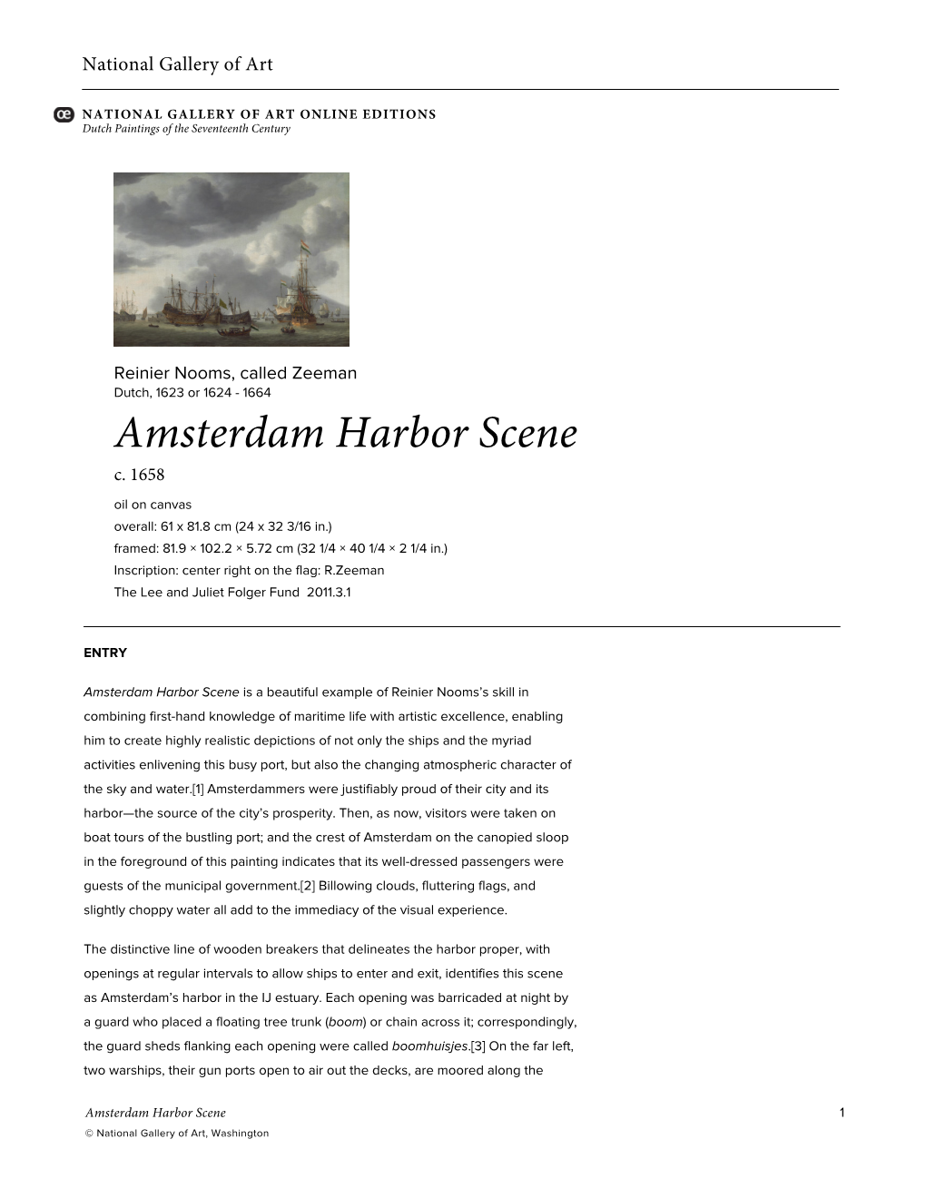 Amsterdam Harbor Scene C