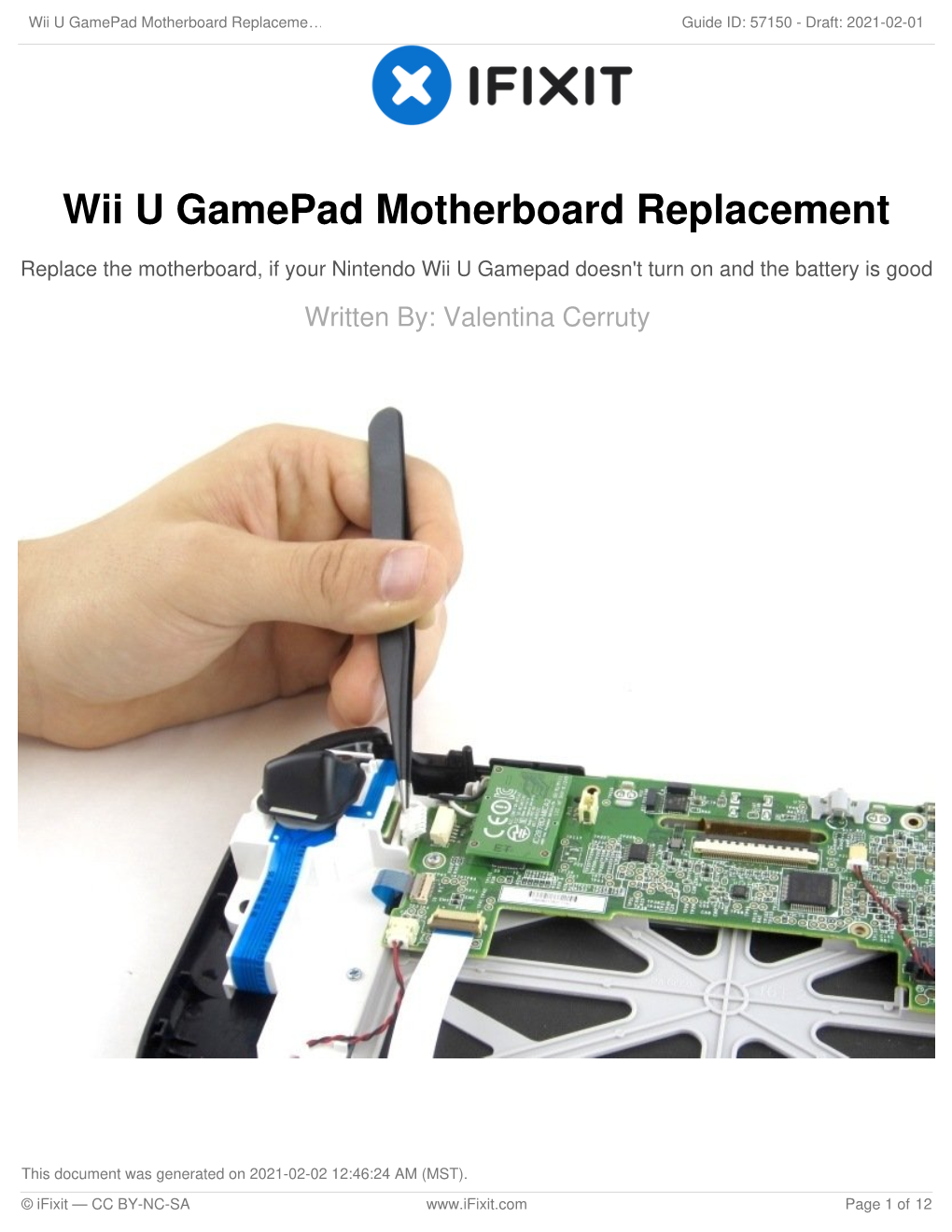 Wii U Gamepad Motherboard Replacement