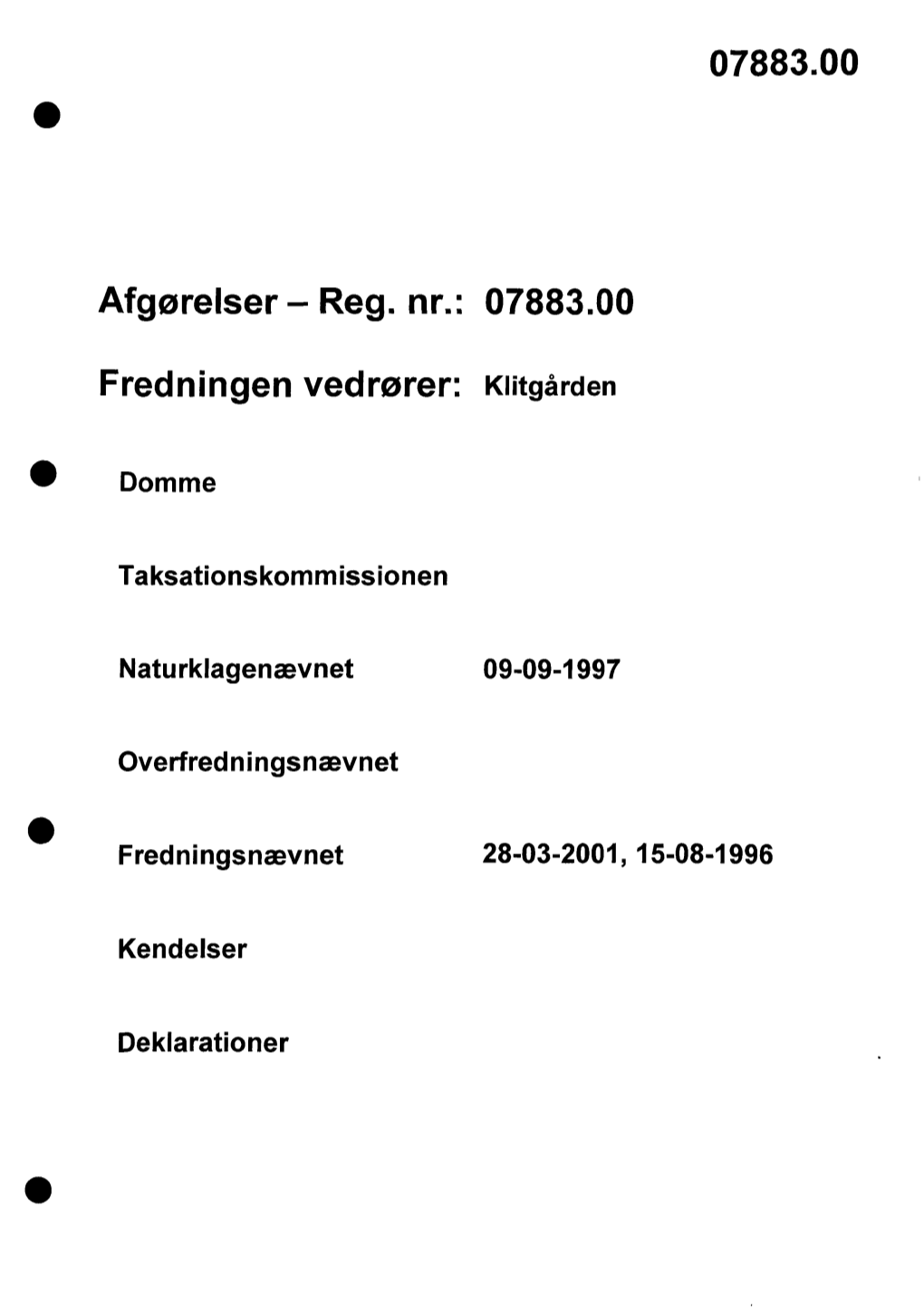 07883.00 Afgørelser