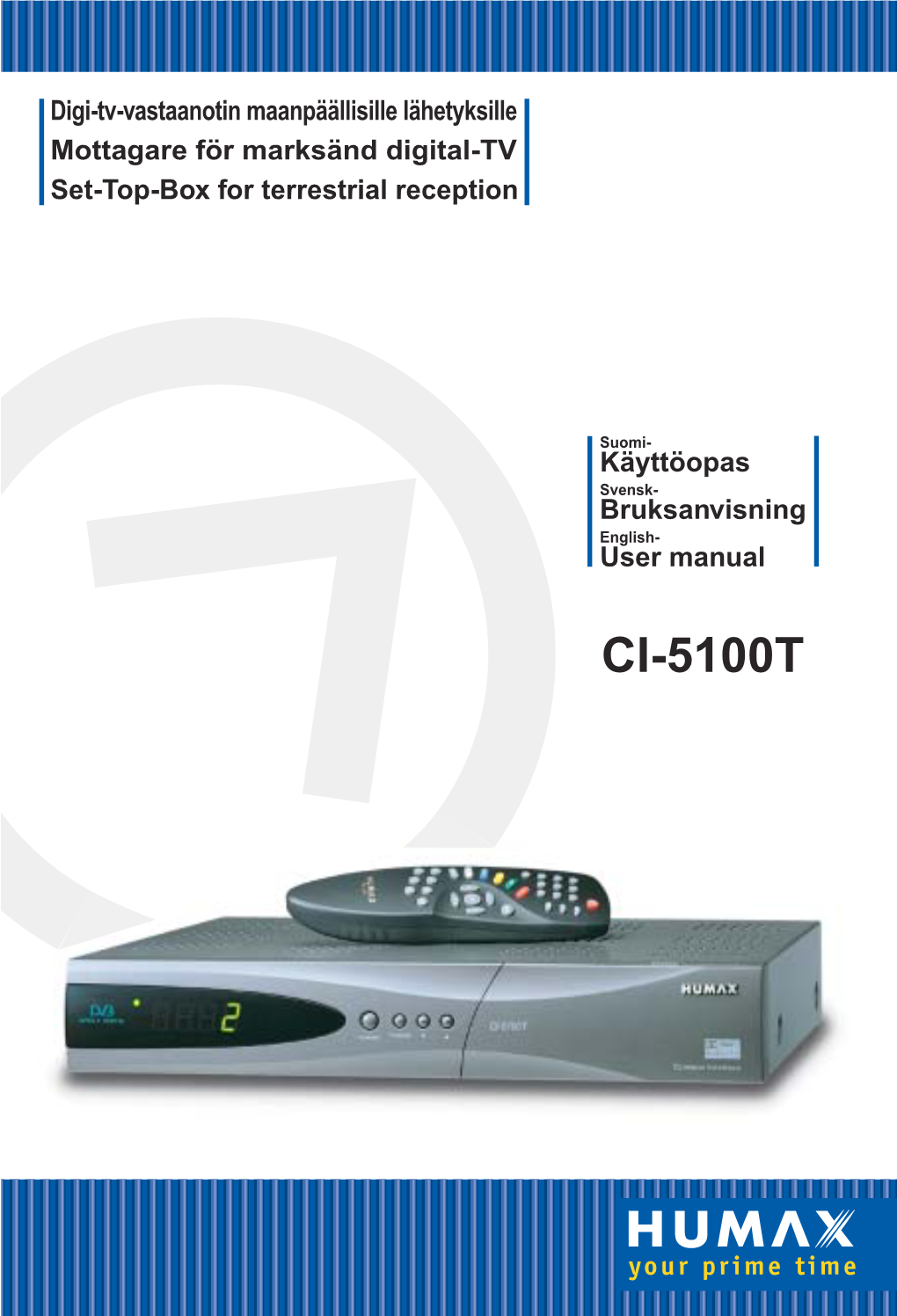 CI-5100T Innehåll Tekniska Data Felsökning Menyöversikt