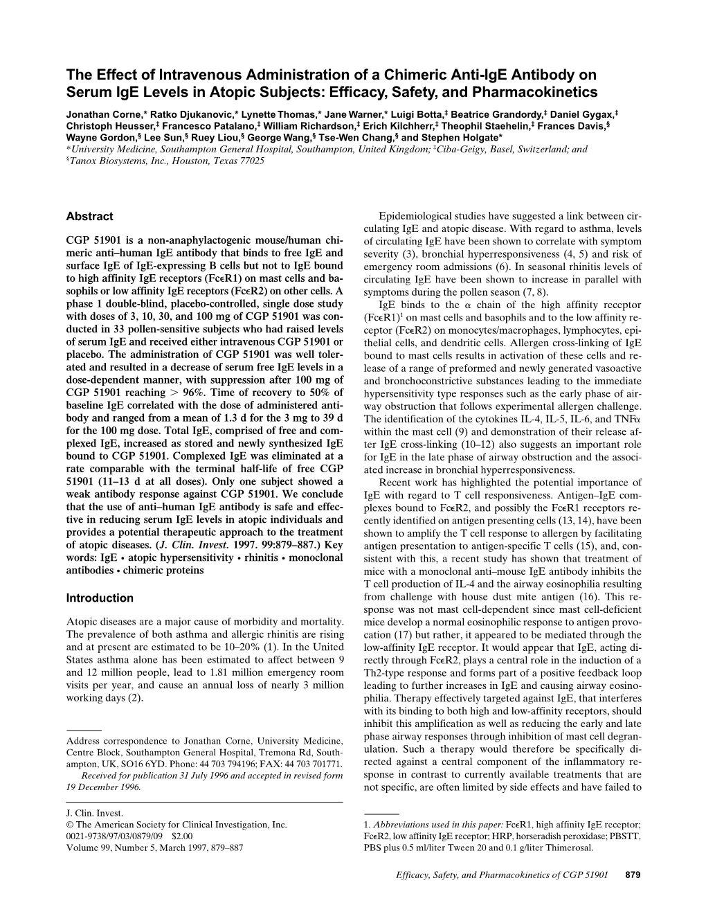 Efficacy, Safety, and Pharmacokinetics of CGP 51901 879