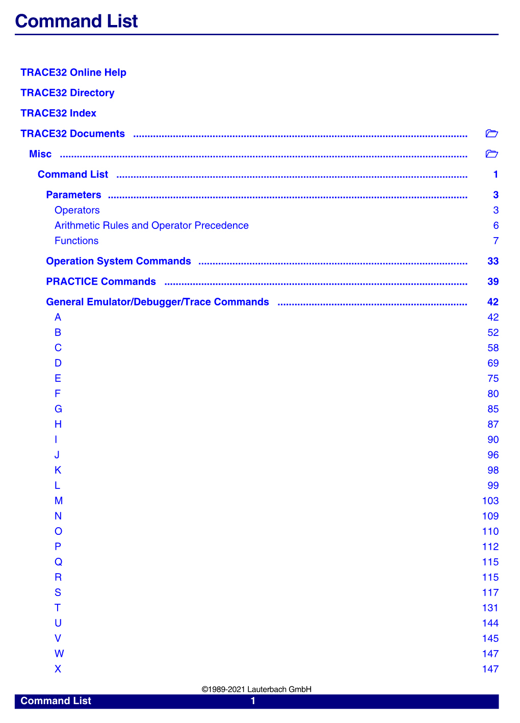 Command List