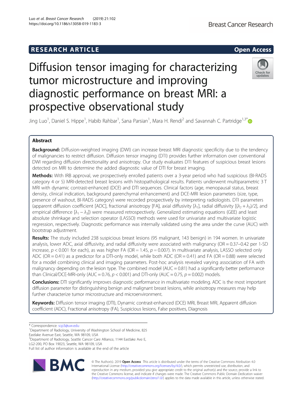 Diffusion Tensor Imaging for Characterizing Tumor Microstructure
