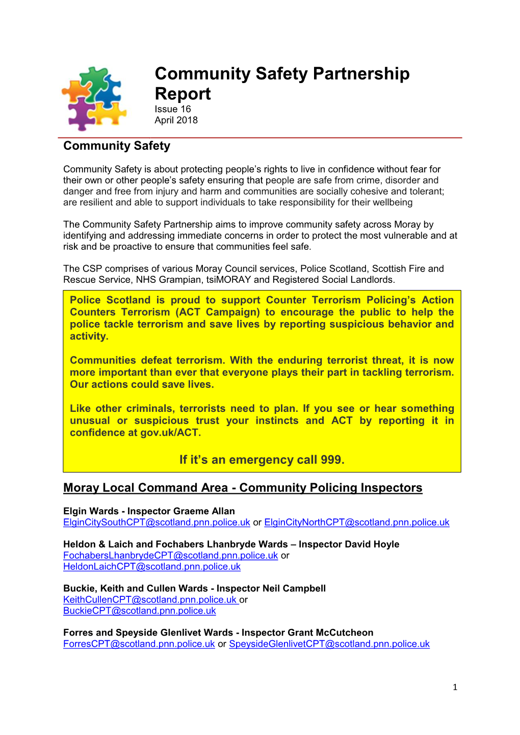 Community Safety Report