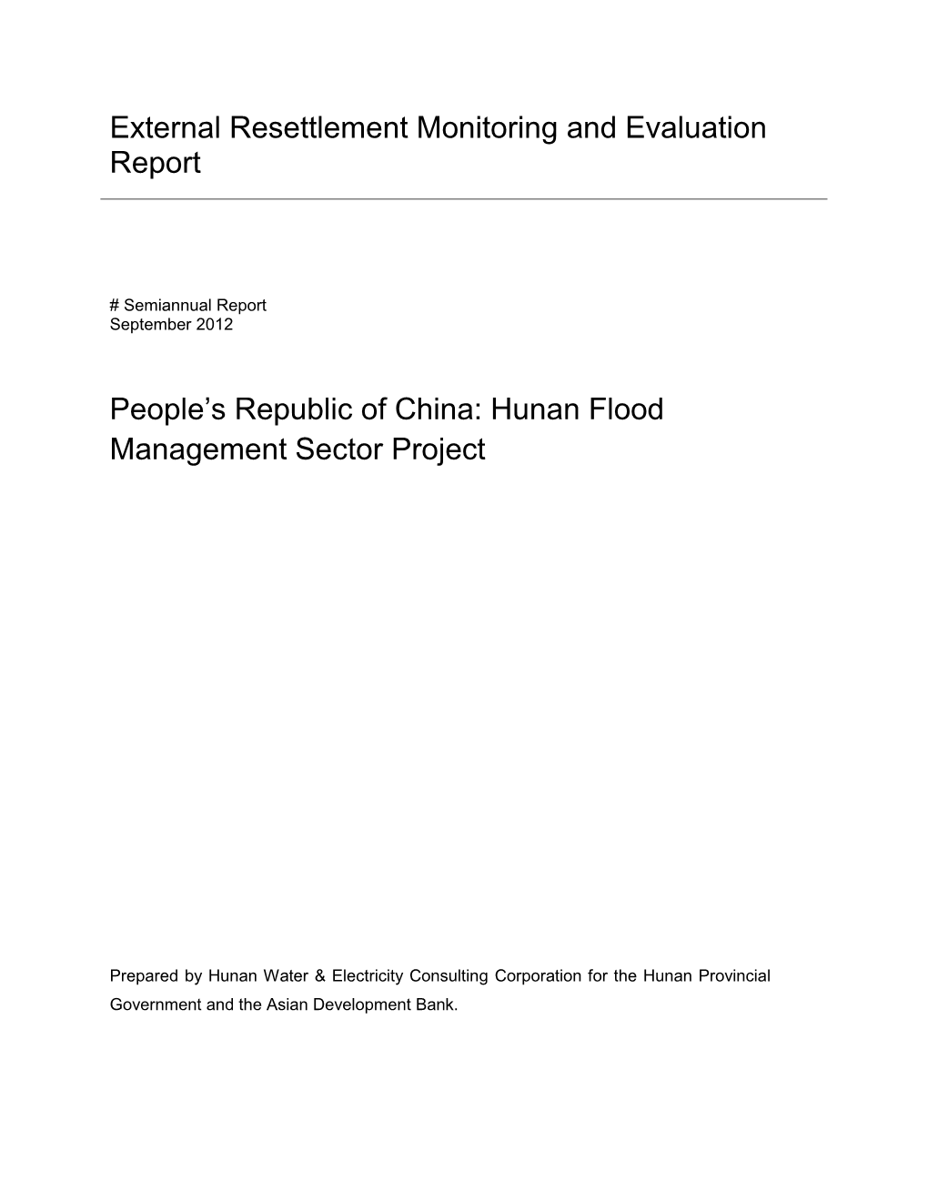 Flood Management Sector Project