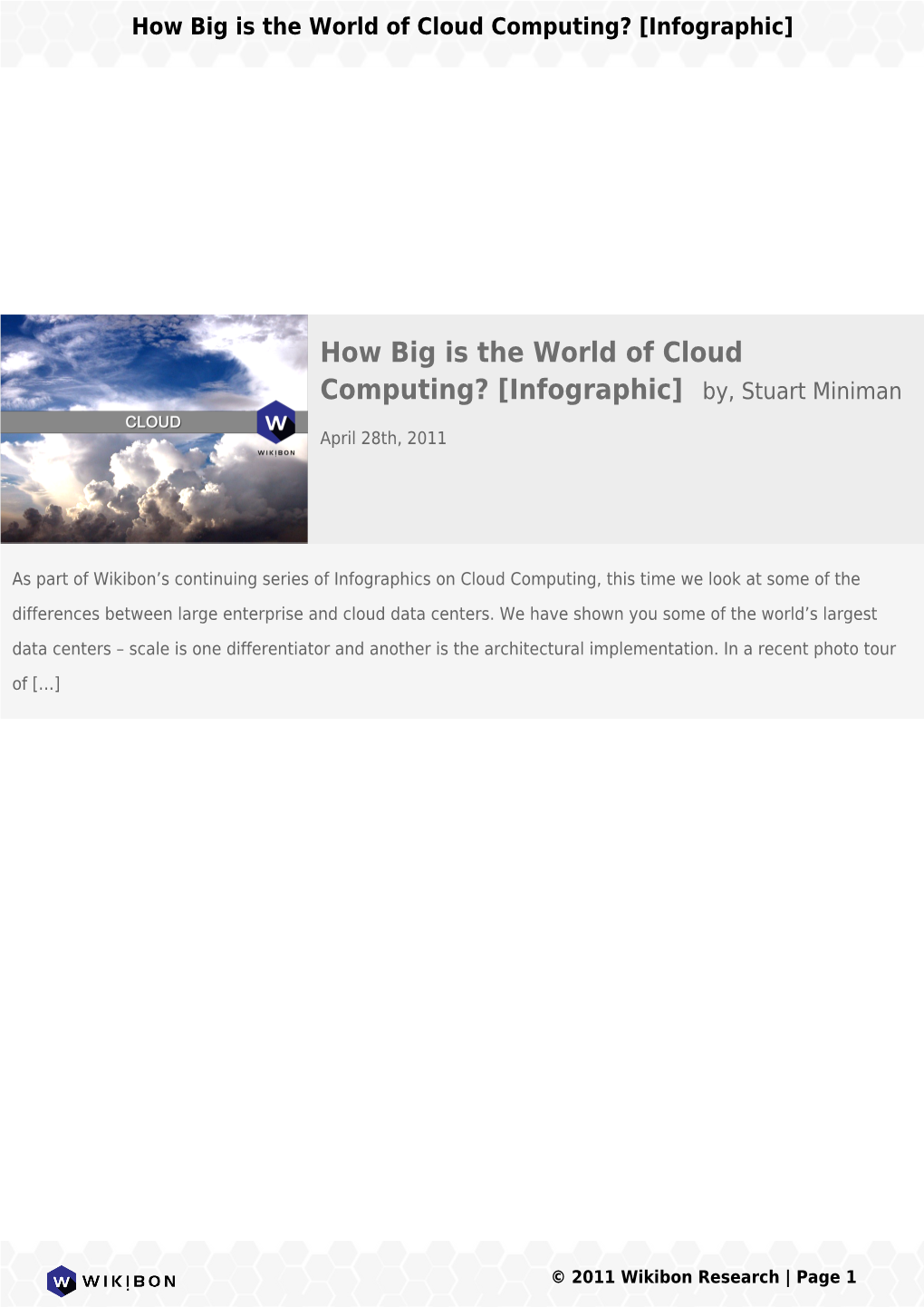 How Big Is the World of Cloud Computing? [Infographic]