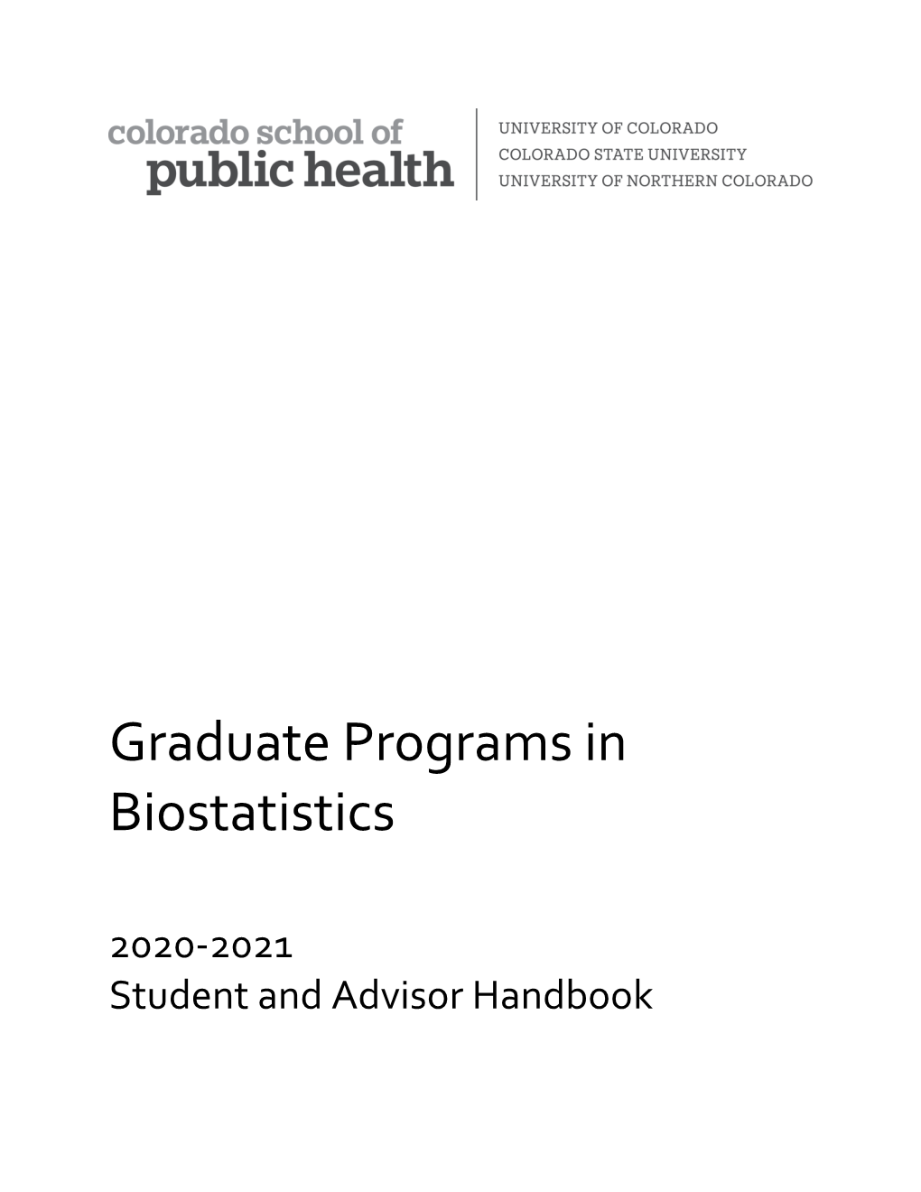 Graduate Programs in Biostatistics