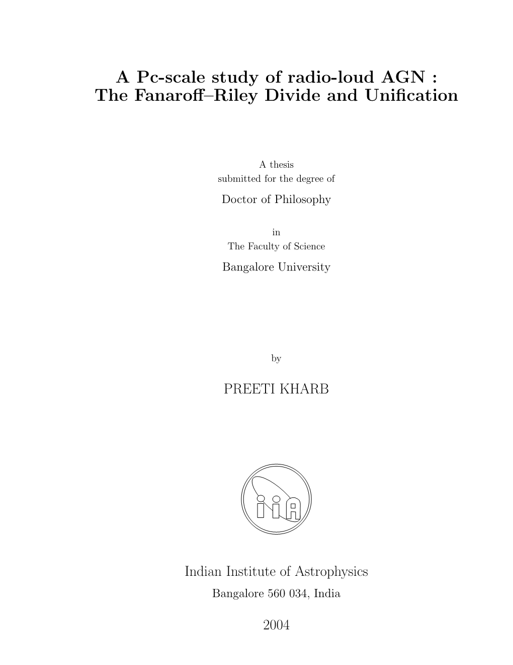 A Pc-Scale Study of Radio-Loud AGN : the Fanaroff–Riley Divide And