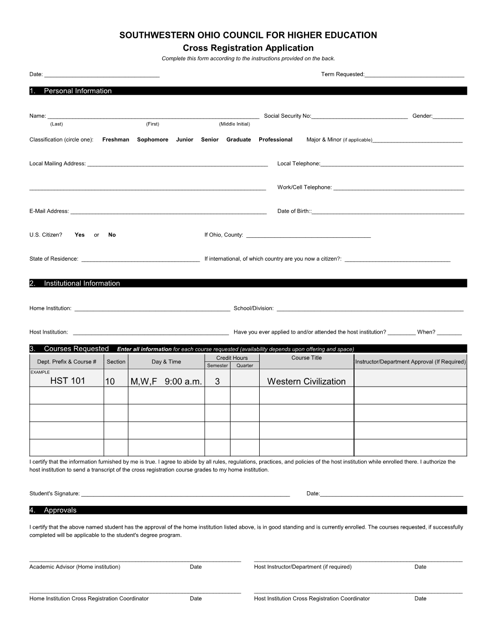 SOCHE Registration Form