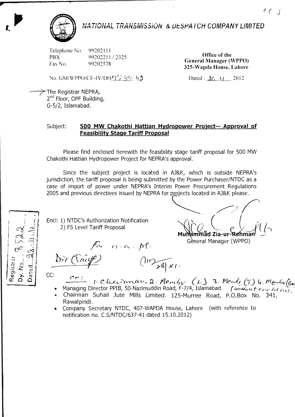 Copy of Tariff Petition