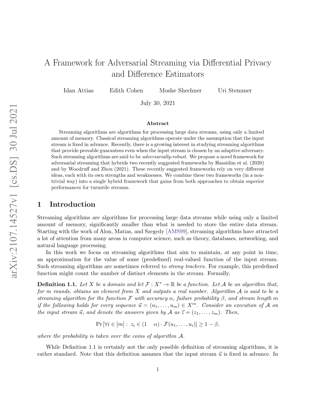 A Framework for Adversarial Streaming Via Differential Privacy