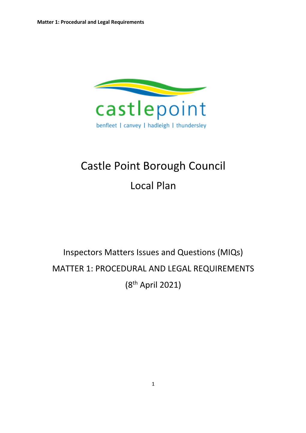 Castle Point Borough Council Local Plan