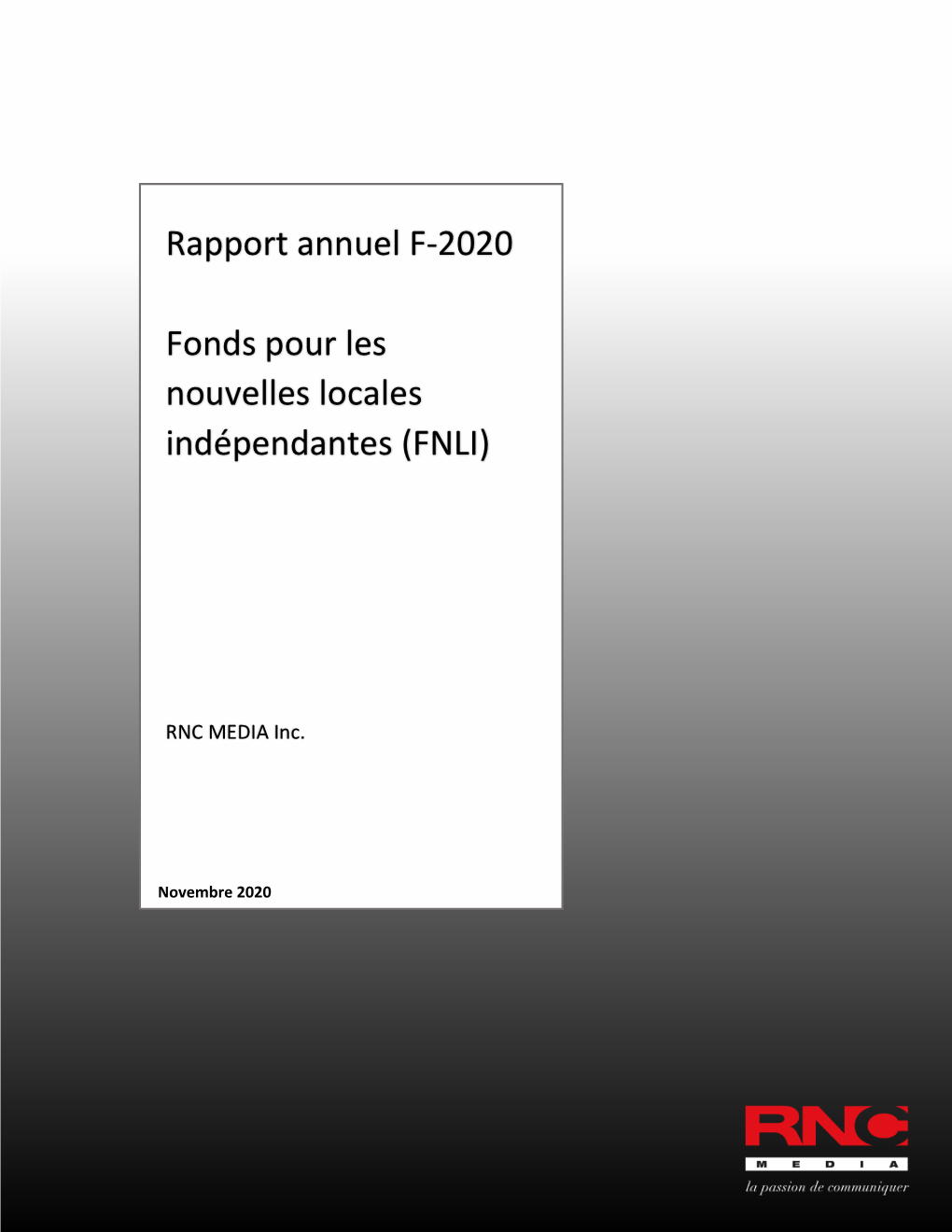 Rapports Annuels FNLI