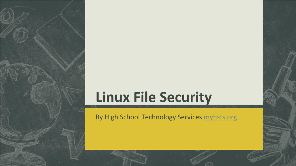 Linux File Security