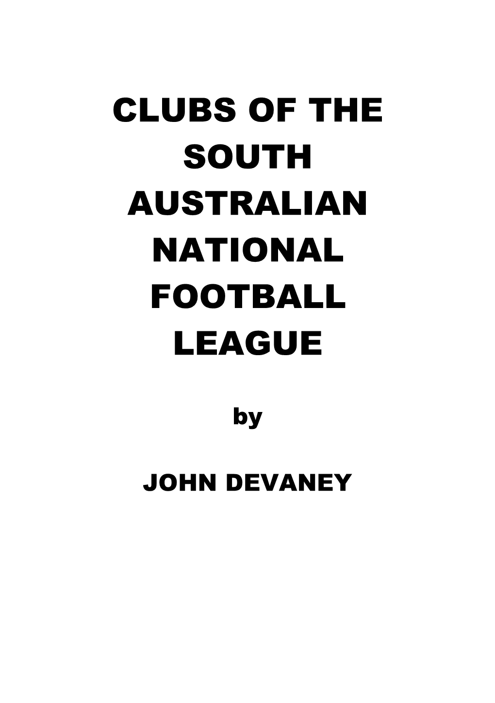 Clubs of the South Australian National Football League