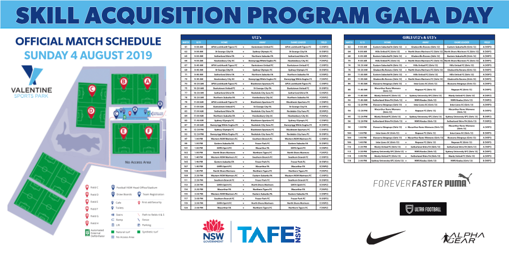 SAP Gala Day Draw Board