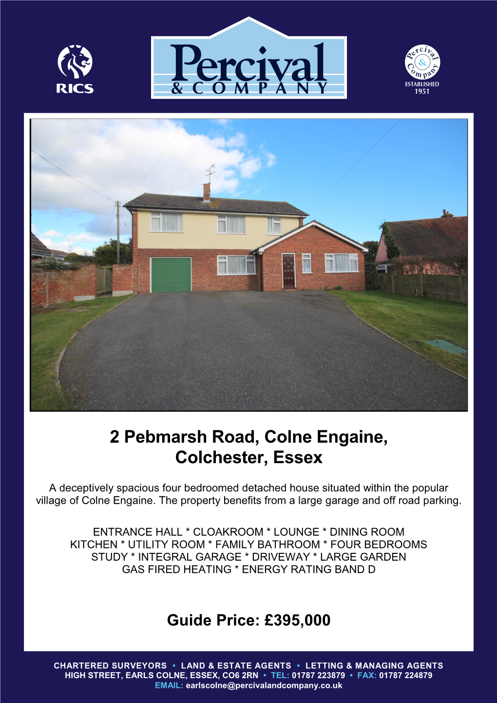 2 Pebmarsh Road, Colne Engaine, Colchester, Essex