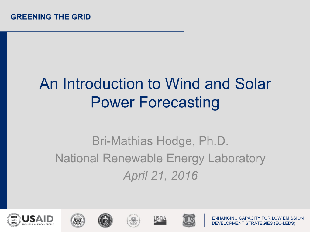 An Introduction to Wind and Solar Power Forecasting (Webinar