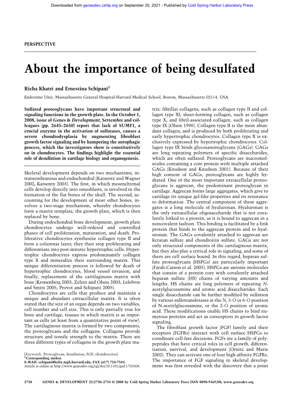 About the Importance of Being Desulfated