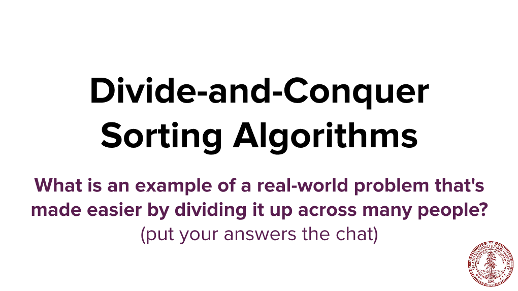 Divide-And-Conquer Sorting Algorithms