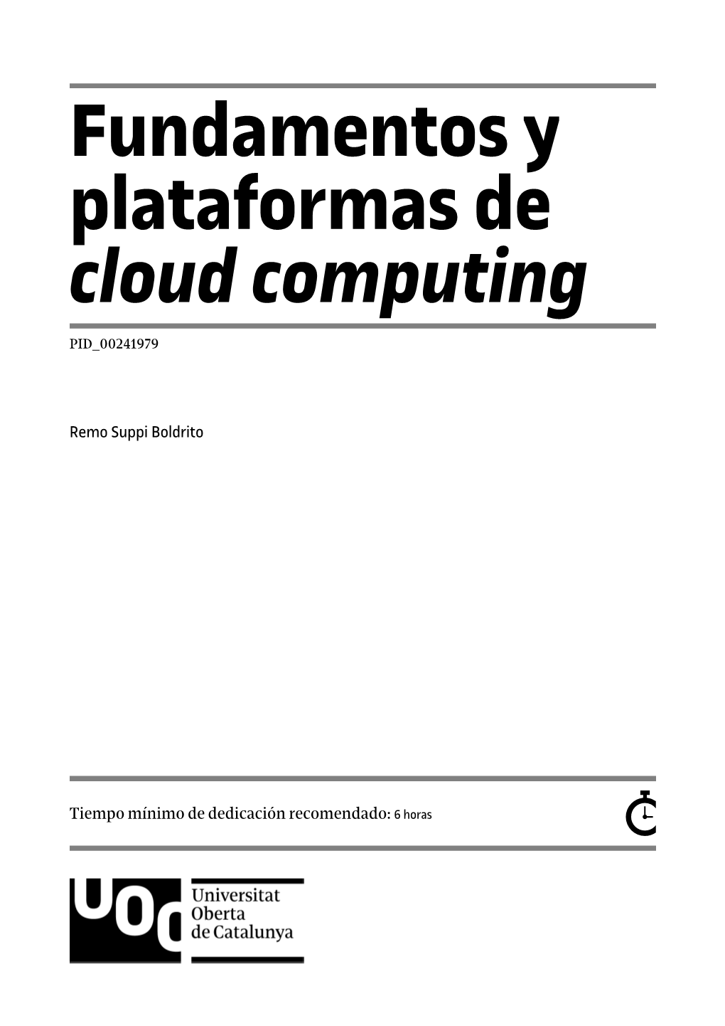 Fundamentos Y Plataformas De Cloud Computing