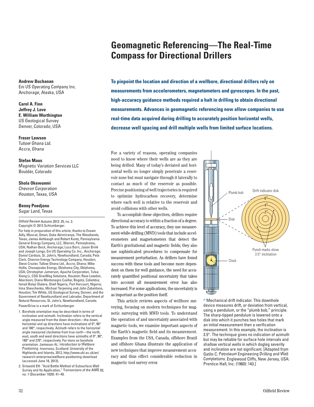 Geomagnetic Referencing—The Real-Time Compass for Directional Drillers