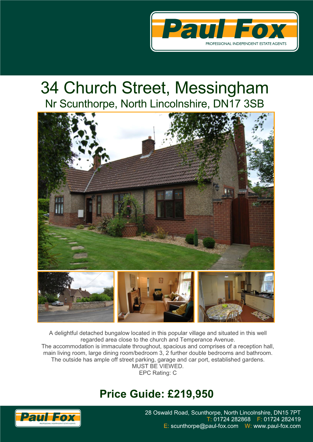 34 Church Street, Messingham Nr Scunthorpe, North Lincolnshire, DN17 3SB