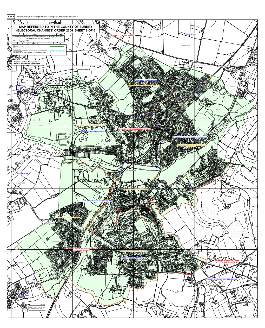 Map Referred to in the County of Surrey (Electoral Changes)