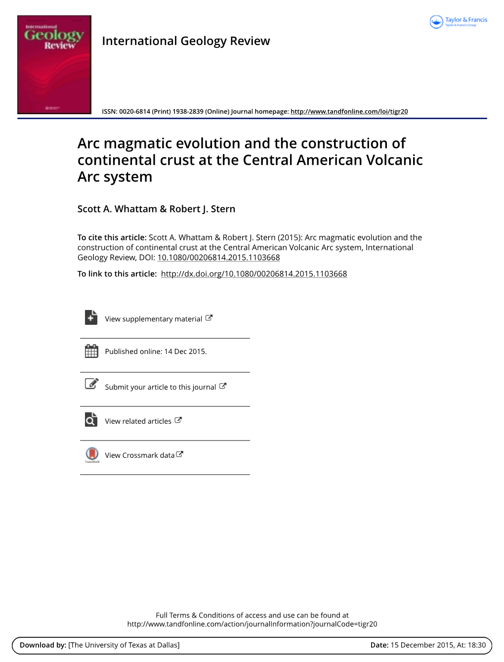 Arc Magmatic Evolution and the Construction of Continental Crust at the Central American Volcanic Arc System