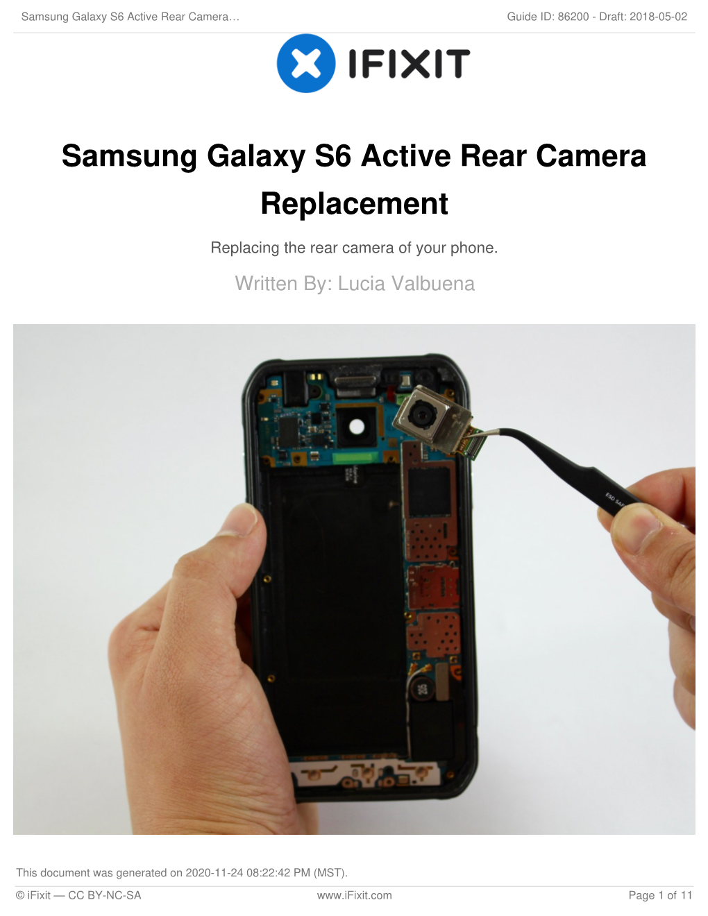 Samsung Galaxy S6 Active Rear Camera Replacement