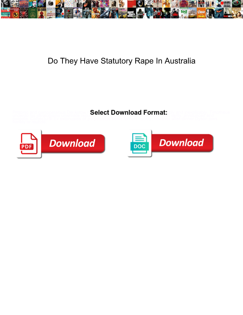 Do They Have Statutory Rape in Australia