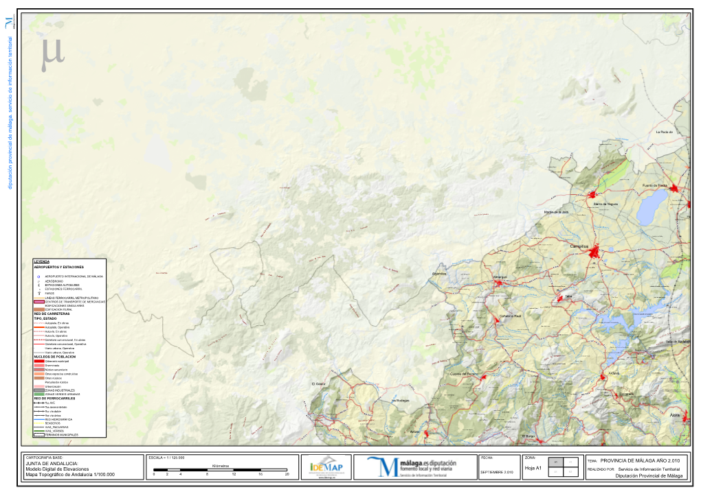 Mapa MALAGA 100.000 Hoja A1