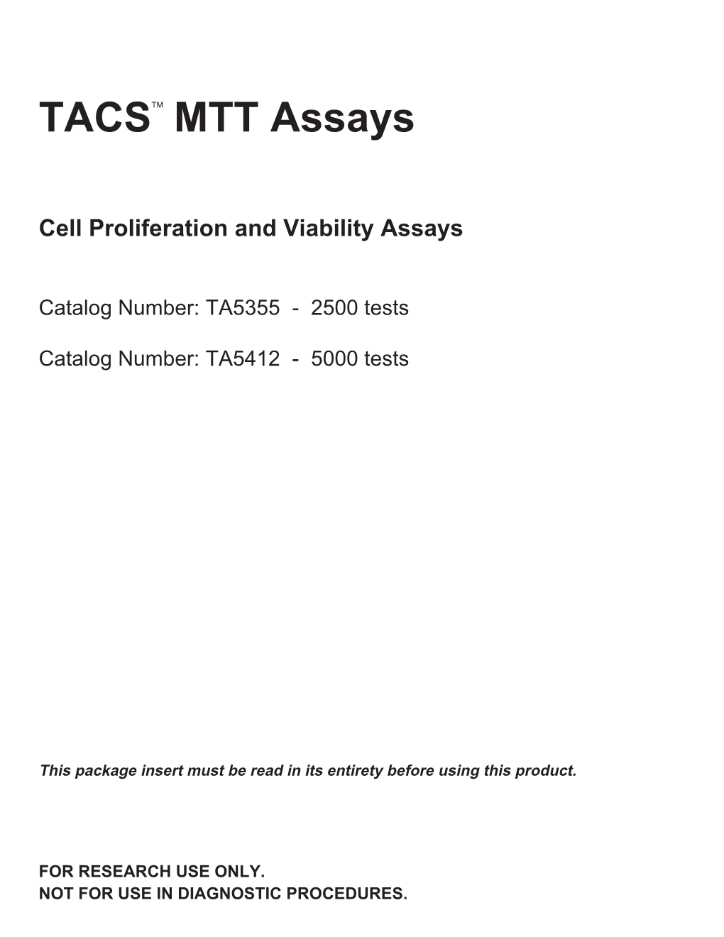 MTT Cell Proliferation/Viability Assay