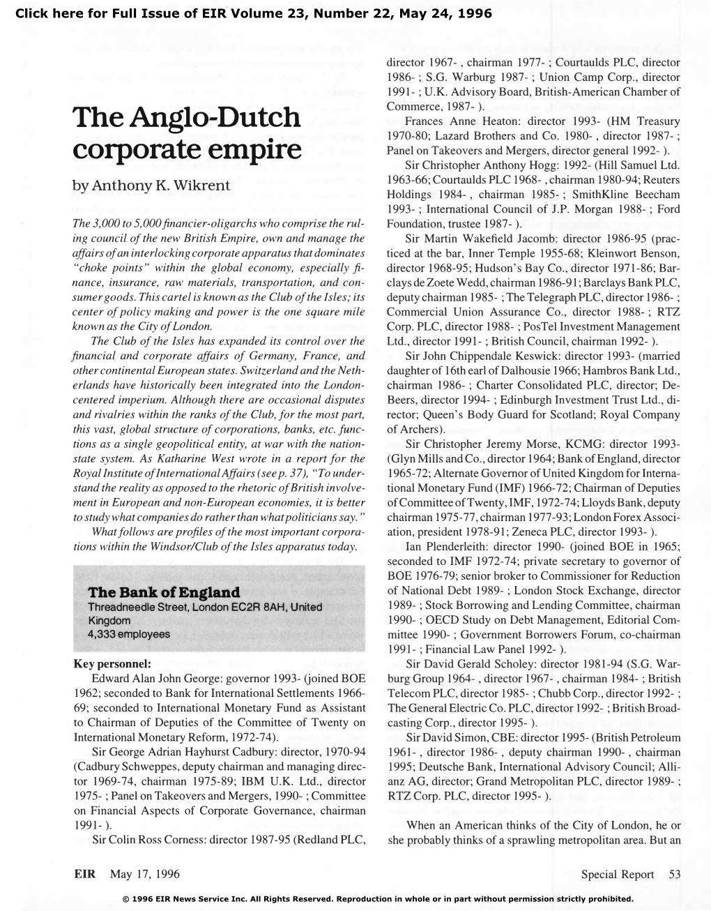 The Anglo-Dutch Corporate Empire